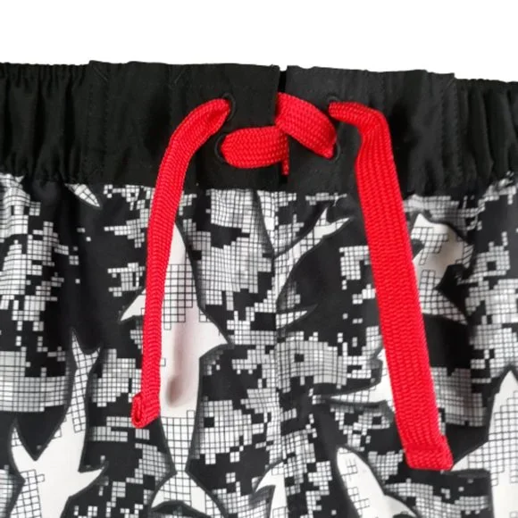 Adidas Boys Pull-On Board Shorts Swim Trunks w Cargo Pocket - Shark Print - M - Picture 3 of 8